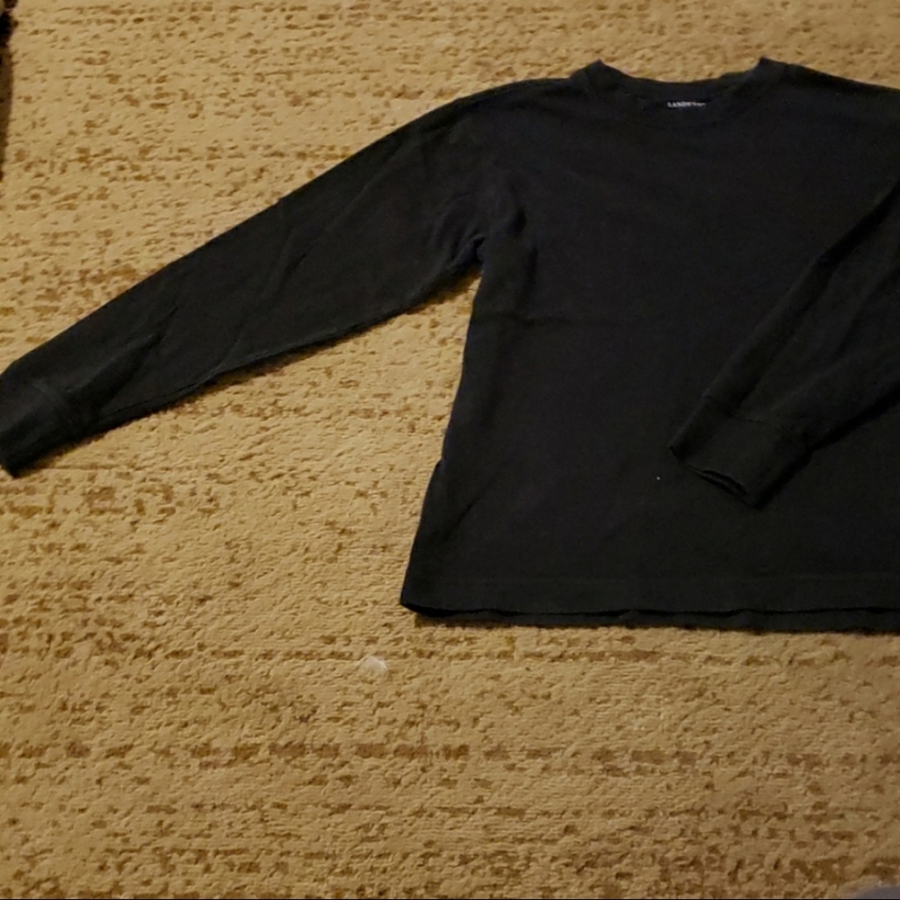 Land's End brand boys' black long sleeve tshirt
